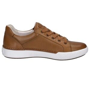 Josef Seibel Claire 01 Women 40 US 9-9.5 Camel Brown Leather Side Zip Sneakers